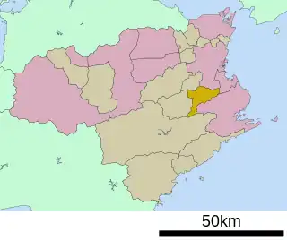 勝浦町位置図