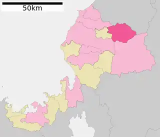 勝山市位置図