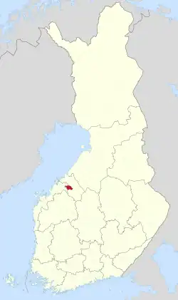 カウスティネンのフィンランドにおける位置