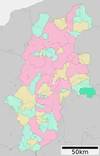 川上村 (長野県)位置図