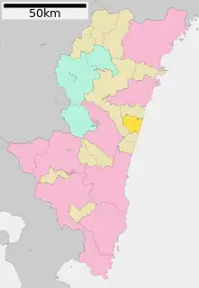 川南町位置図