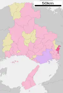 川西市位置図
