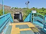 伊勢鉄道ホーム入口