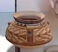 紀元前4200年 - 前3800年頃 スーサ出土の彩文土器 幾何文双耳壺