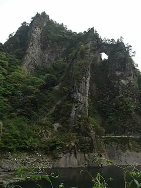 日向神峡の蹴洞岩