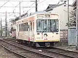 モボ631形633号車 夕子号（当時）等持院駅-龍安寺駅間にて