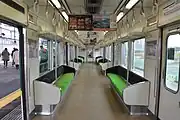 車内の様子（2017年1月29日撮影）