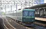 8両編成・旧塗装当時の6001F（西三荘駅にて）