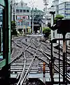 駅ホームから望む三条通（1997年7月）