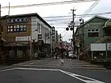 駅前風景（2007年4月、滋賀県道102号線（湖岸道路）方面）