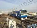 ワンワールド アライアンス電車(2014年12月28日 青砥駅)