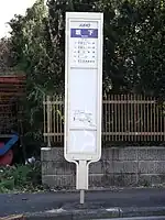 京王バスのバス停「坂下」