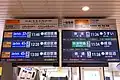 コンコース上の発車標