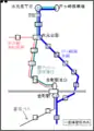 2005年11月時点の戸ヶ崎線の経路