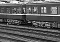 1114号車のOK-18系台車（左）と1117号車のTS-310系台車（右）