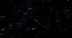 ケプラー22の位置（矢印）