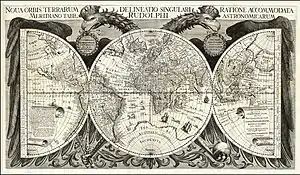 1627年の世界地図（ケプラー作成）