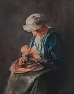 乳を与える母親