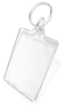 プレート状のプラスチック製キーホルダー