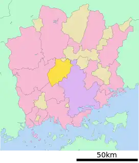 吉備中央町位置図