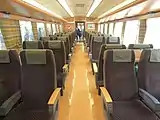 「ゆふ」塗色車キハ186-6 車内