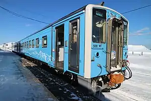 「流氷物語号」（2017年2月1日 浜小清水駅）