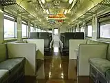急行仕様車のキハ54 527室内の様子転換シートは6列に減少（2011年10月10日 北見駅）