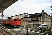 駅に隣接する被災前の「女川温泉ゆぽっぽ」（2007年9月）