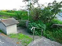 川辺の渡し場跡付近