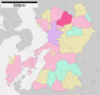 菊池市位置図