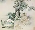 樹下一家圖