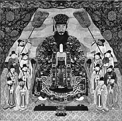 「御後絵」(うぐい)尚育王肖像画作者不明19世紀前半彩色沖縄戦により行方不明