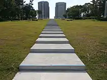 整備された階段（20街区方面）（2013年7月19日撮影）