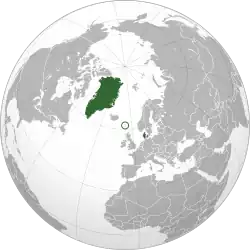 Location of デンマーク
