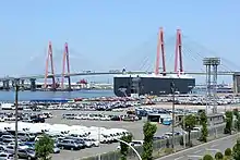 名古屋港金城埠頭と名港西大橋(名港トリトン)