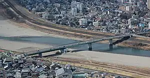 金華山からの金華橋