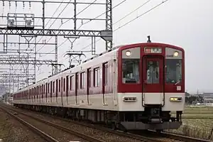 5800系電車による近鉄奈良行き急行(2006年3月26日 狛田駅 - 新祝園駅間)
