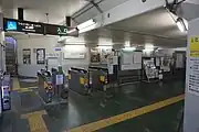 地下にある改札口