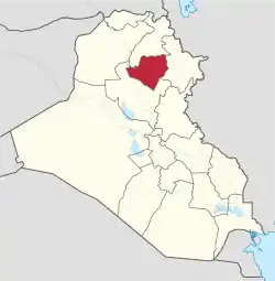 Location of キルクーク県Kirkuk Governorate