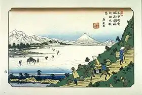 渓斎英泉 木曾街道六拾九次 塩尻