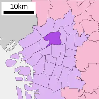 北区 (大阪市)位置図