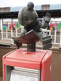 駅前広場の鬼太郎ポスト