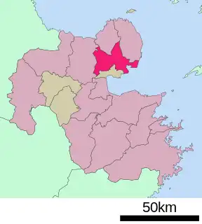 杵築市位置図