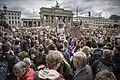 ドイツ、ベルリンの抗議者