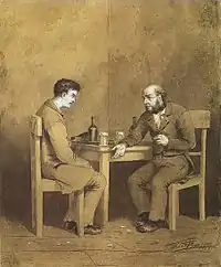 ラスコーリニコフとマルメラードフ(1874年版の挿絵)