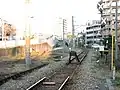 廃止直後の灘駅南付近 - 東灘信号場間