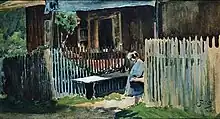 家の前の娘 (c.1905)