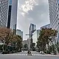 成子天神下交差点（北から見る）