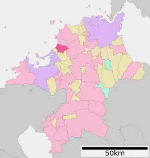 古賀市位置図