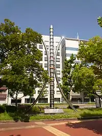 金公園にある長良川の水位計